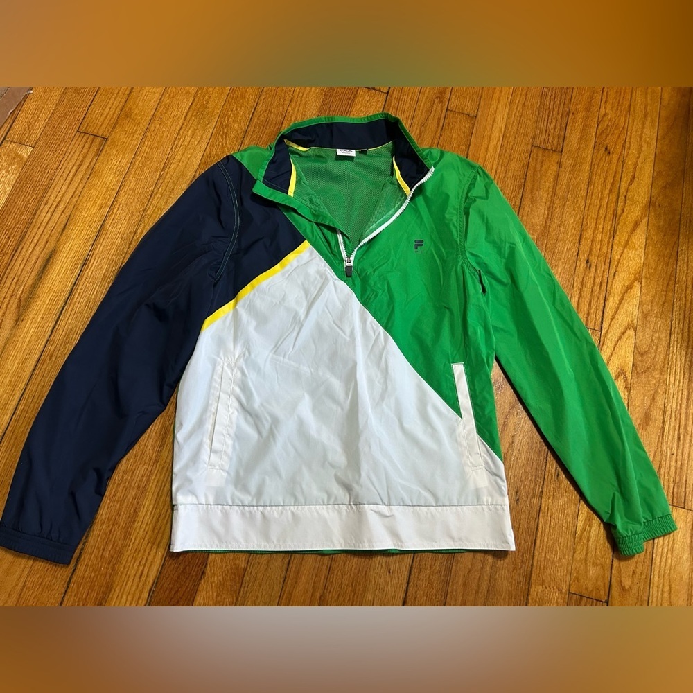 Men's FILA SPORT Long Sleeve Golf Windbreaker Pullover Jacket‎ Size Medium